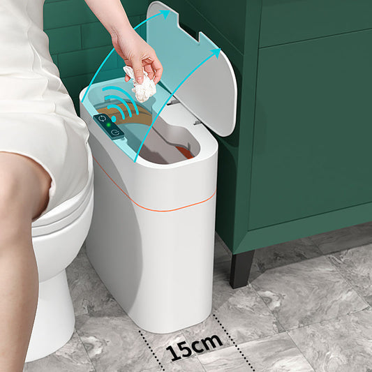 Smart Trash Can With Lid For Bathroom